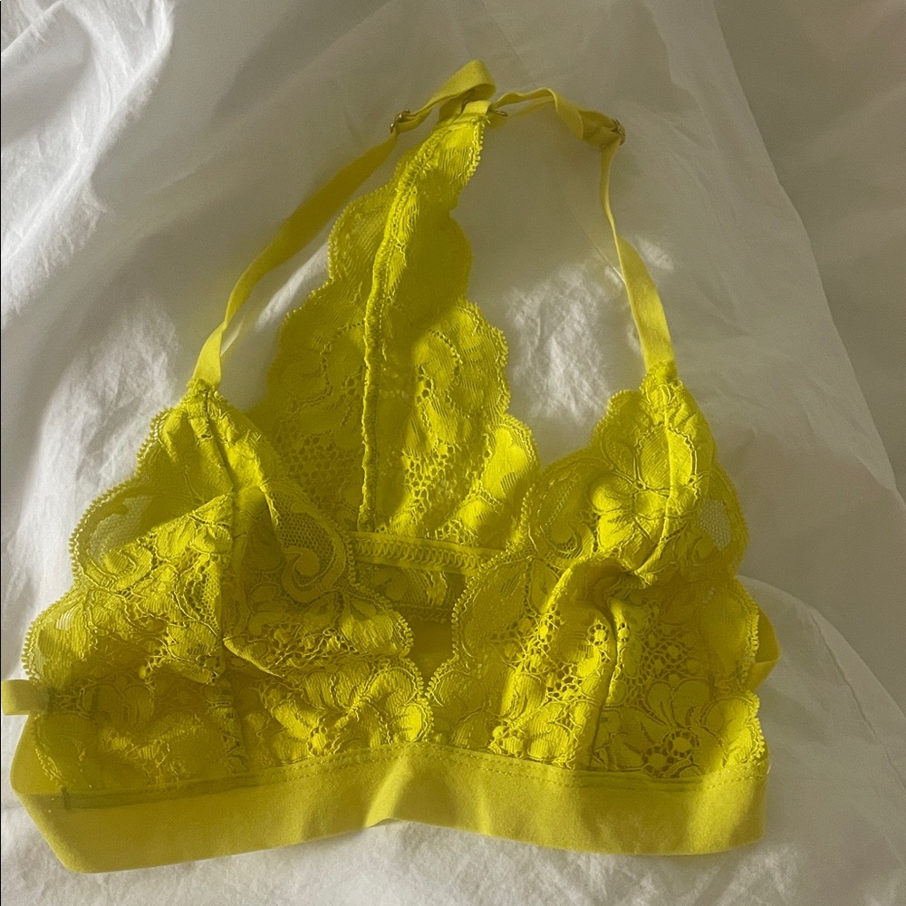 Vibrant Yellow Lace Bralette